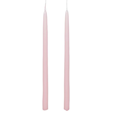 Lakkozott ceruza gyertya rózsaszín 230x10mm 8db/csom (db ár)