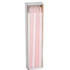 Lakkozott ceruza gyertya rózsaszín 230x10mm 8db/csom (db ár)