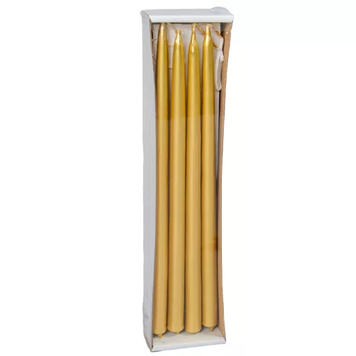 Metál ceruza gyertya arany 230x10mm 8db/csom (db ár)