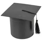 Papír doboz ballagási sapi fekete D14,5cm M15cm