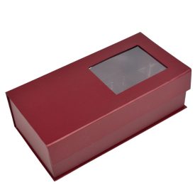Papír doboz ablakos bordó M8,5x27,5x14cm