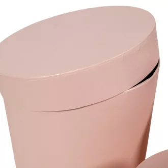 Papír doboz kerek magas pöttyös piros D17-15cm 2db-os 