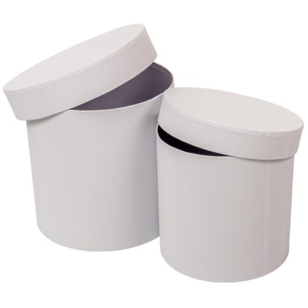 Papír doboz kerek fehér D17-15cm 2db-os