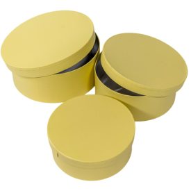 Papír doboz kerek chartruese D20-17,5-15cm 3db-os