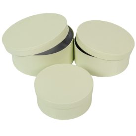 Papír doboz kerek fokhagyma zöld D20-18-15cm 3db-os