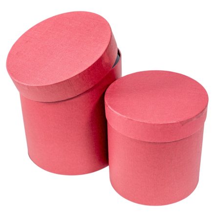 Papír doboz magas kerek glas juta burgundi D17-15cm 2db-os