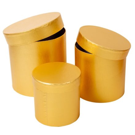 Papír doboz magas kerek D17-15-12,5cm 3db-os 