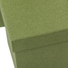 Papír doboz kocka kraft zöld 16-14-12cm 3db-os