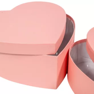 Papír doboz szív metál puncs 19-22cm 2db-os 