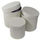 Papír doboz magas kerek bright white 20-17,5-15cm 3db-os
