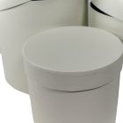 Papír doboz magas kerek bright white 20-17,5-15cm 3db-os