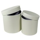 Papír doboz magas kerek bright white D17-15cm 2db-os