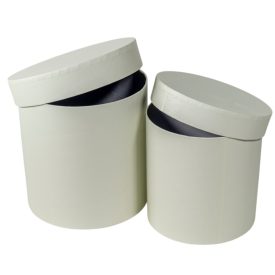 Papír doboz magas kerek bright white D17-15cm 2db-os