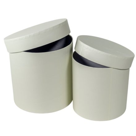 Papír doboz magas kerek bright white D17-15cm 2db-os