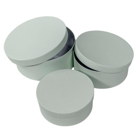 Papír doboz kerek mistyc grey D20-17,5-15cm 3db-os