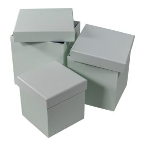 Papír doboz mistyc grey 16-14-12cm 3db-os