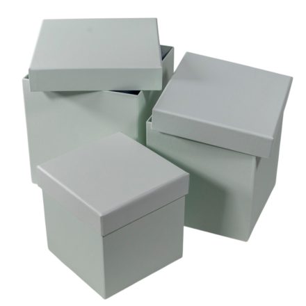 Papír doboz mistyc grey 16-14-12cm 3db-os