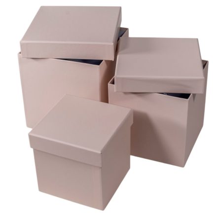 Papír doboz mistyc pink 16-14-12cm 3db-os