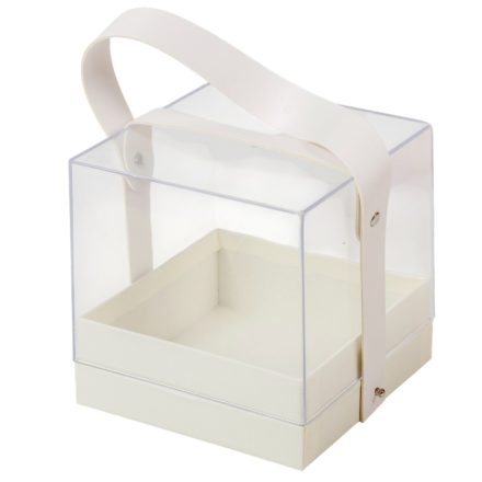 Ajándék doboz plexi fehér 14x14cm