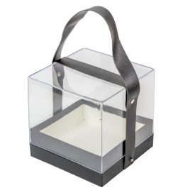 Ajándék doboz plexi fekete14x14cm