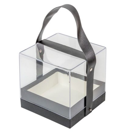 Ajándék doboz plexi fekete14x14cm