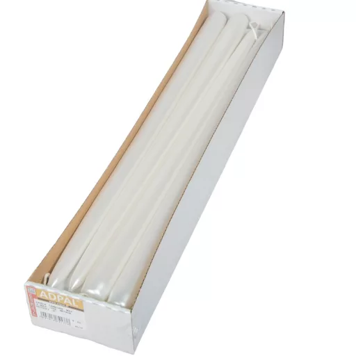 Metál szálas gyertya 400x22mm fehér 8db/csom (db ár)