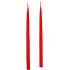 Lakkozott ceruza gyertya piros 230x10mm 8db/csom (db ár)