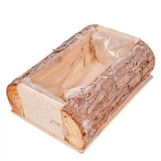 Háncs borítású fa kaspó béleltt M7x20×15 cm