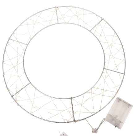 Koszorú drót 150 LED-es elemes  (elem nélkül) D40cm