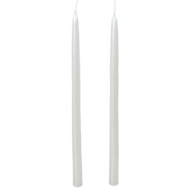 Metál ceruza gyertya fehér 230x10mm 8db/csom (db ár)