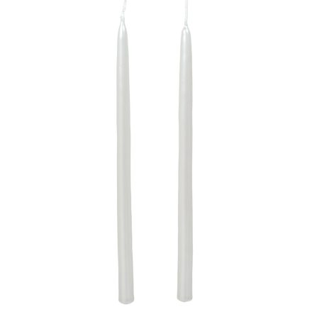 Metál ceruza gyertya fehér 230x10mm 8db/csom (db ár)