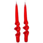 Lakkozott rövid alfa csavart gyertya piros 235x22mm 8db/csom (db ár)