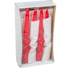 Lakkozott rövid alfa csavart gyertya piros 235x22mm 8db/csom (db ár)