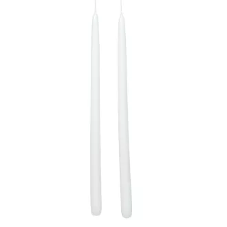 Lakkozott szálas gyertya 400x22mm fehér 8db/csom (db ár)