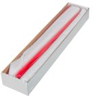 Lakkozott szálas gyertya 400x22mm piros 8db/csom (db ár)