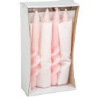 Lakkozott rövid alfa csavart gyertya rózsaszín 235x22mm 8db/csom (db ár)