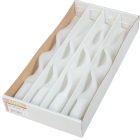 Matt rövid szalag csavart gyertya fehér 270x22mm 4db/csom (db ár)