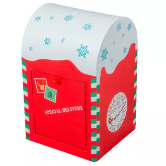 Postaláda papír kinyitható piros-fehér 20cm