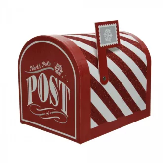 Postaláda papír kinyitható piros-fehér M21cm