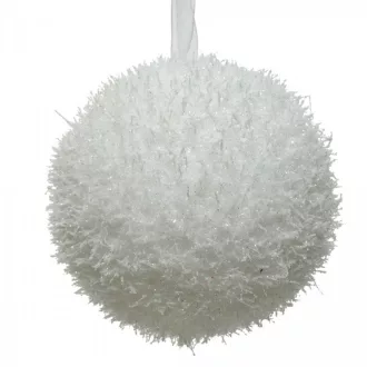 Havas mintás habgömb fehér 8cm
