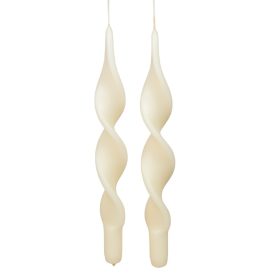   Matt rövid szalag csavart gyertya ecru 270x22mm 4db/csom (db ár)