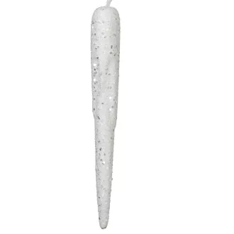 Jégcsap hungarocell féher glitteres 24cm