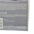 Ezüst drótkábeles korbáncs 40 LED-es elemes (elem nélkül) meleg 8x65cm