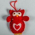 Bagoly filc akasztós 10cm