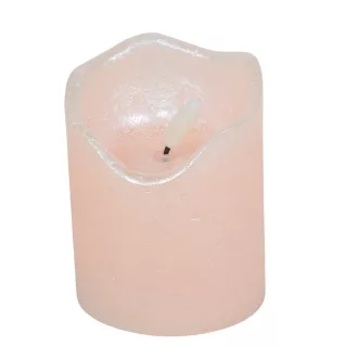 Gyertya LED-es rózsaszín D7cm M13cm