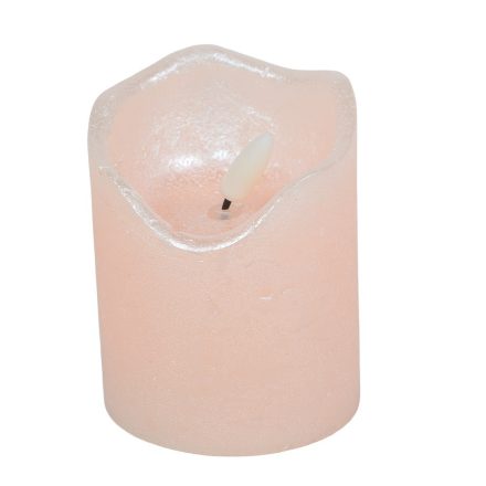 LED-es gyertya rózsaszín D7cm M13cm