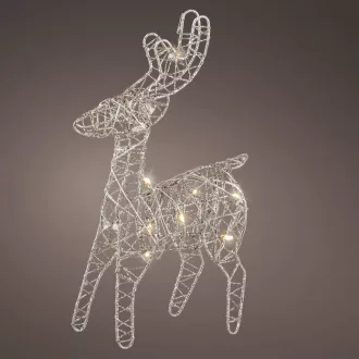 Szarvas 10 LED-es ezüst M21cm