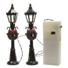 Kandelláber LED-es elemes meleg M12cm 2db-os