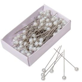 Dekor dísztű fehér gyönggyel  5,5mmx5cm 144db-os