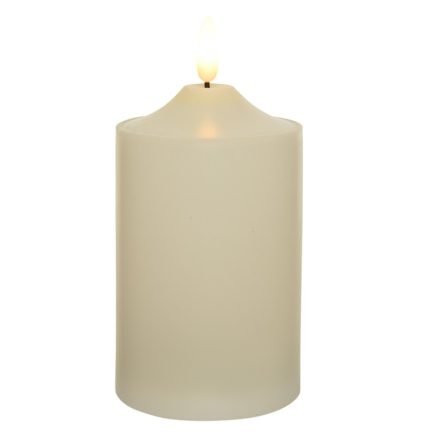 Gyertya LED-es krém D7,5cm M15cm